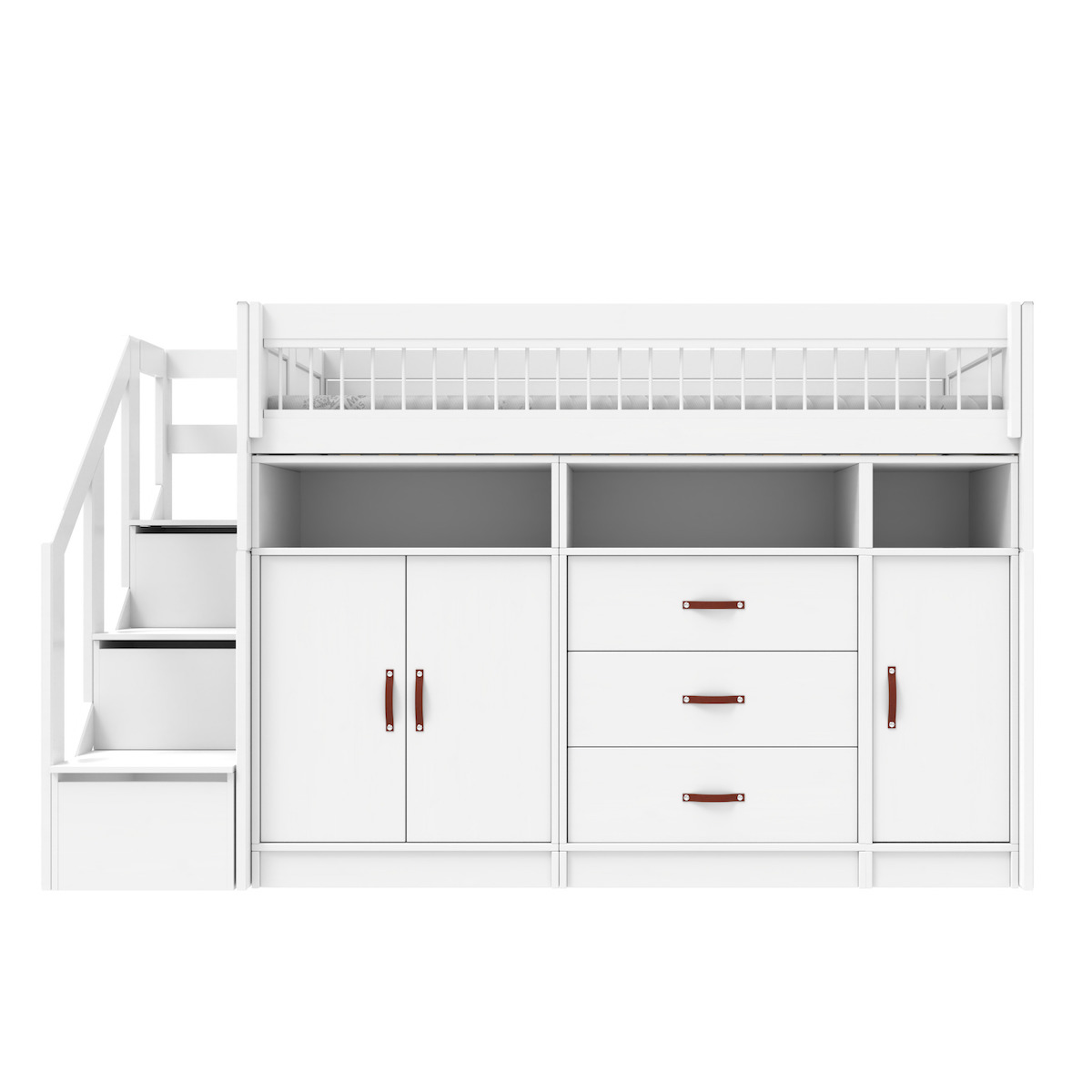 Lit mezzanine 90x200cm All-In-One Lifetime blanc