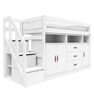 Lit mezzanine 90x200cm All-In-One Lifetime blanc