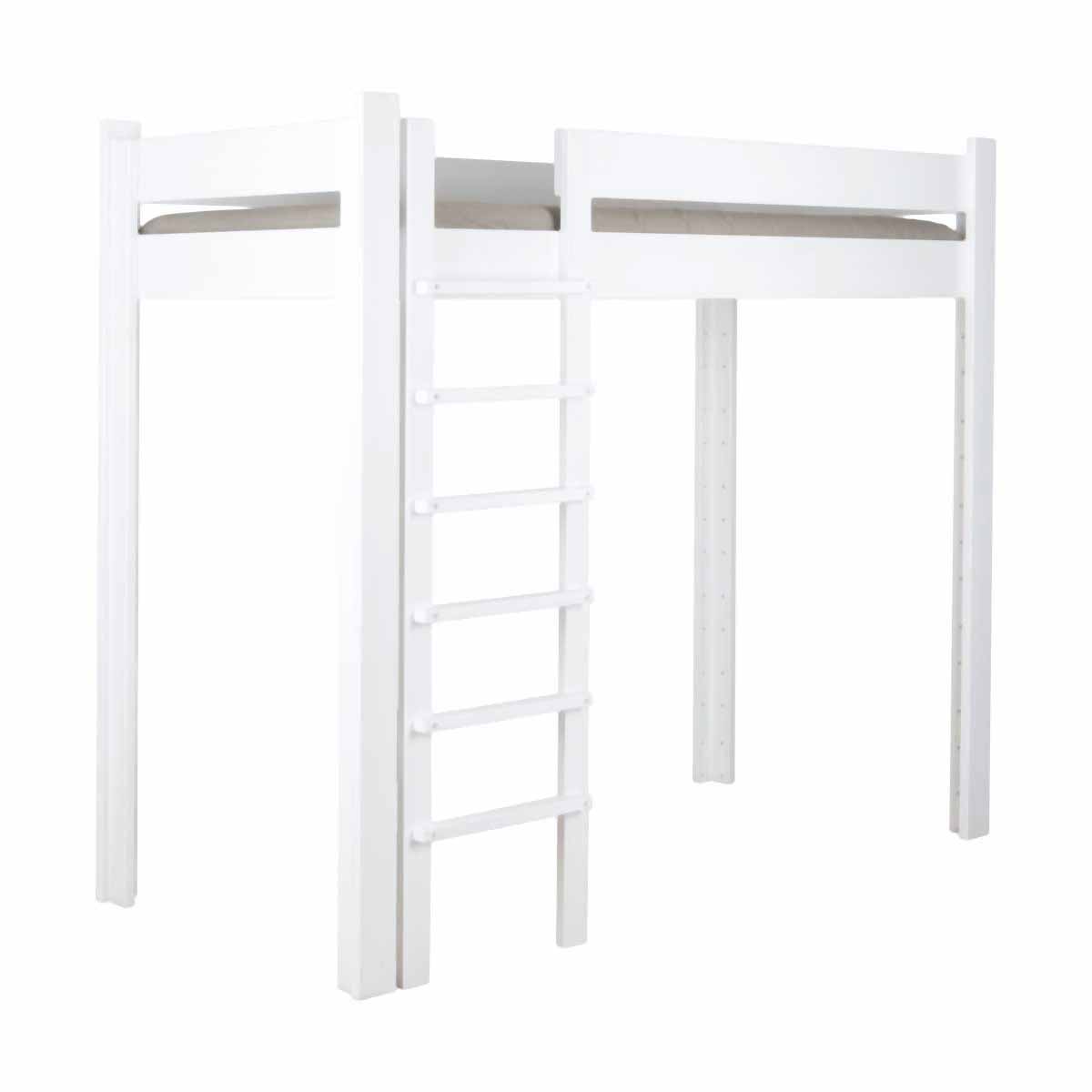 Lit mezzanine 90x200cm DESTYLE de Breuyn laqué blanc