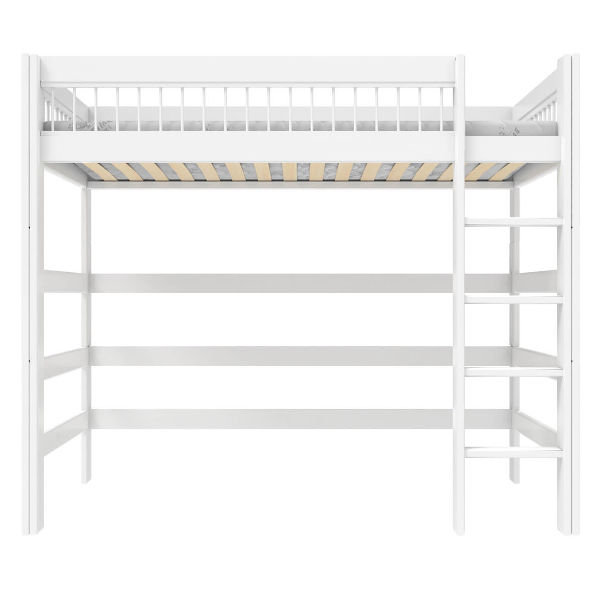 Lit mezzanine 90x200cm échelle droite BREEZE Lifetime blanc