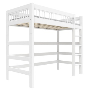 Lit mezzanine 90x200cm échelle droite BREEZE Lifetime blanc