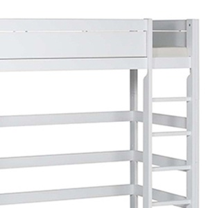 Lit mezzanine 90x200cm échelle droite Lifetime blanc