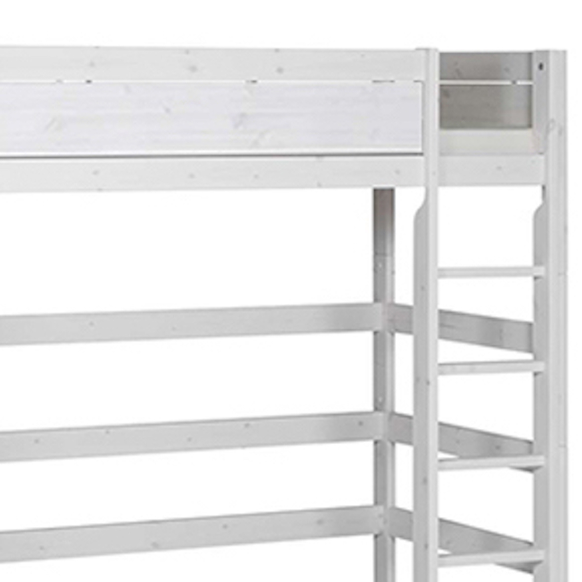 Lit mezzanine 90x200cm échelle droite Lifetime whitewash