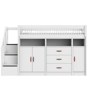 Lit mezzanine 90x200cm escalier BREEZE All-In-One DELUXE Lifetime blanc