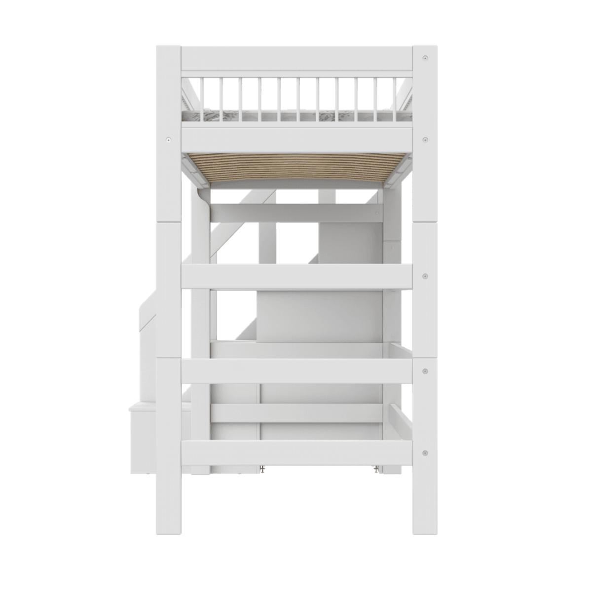 Lit mezzanine 90x200cm escalier BREEZE DELUXE Lifetime blanc