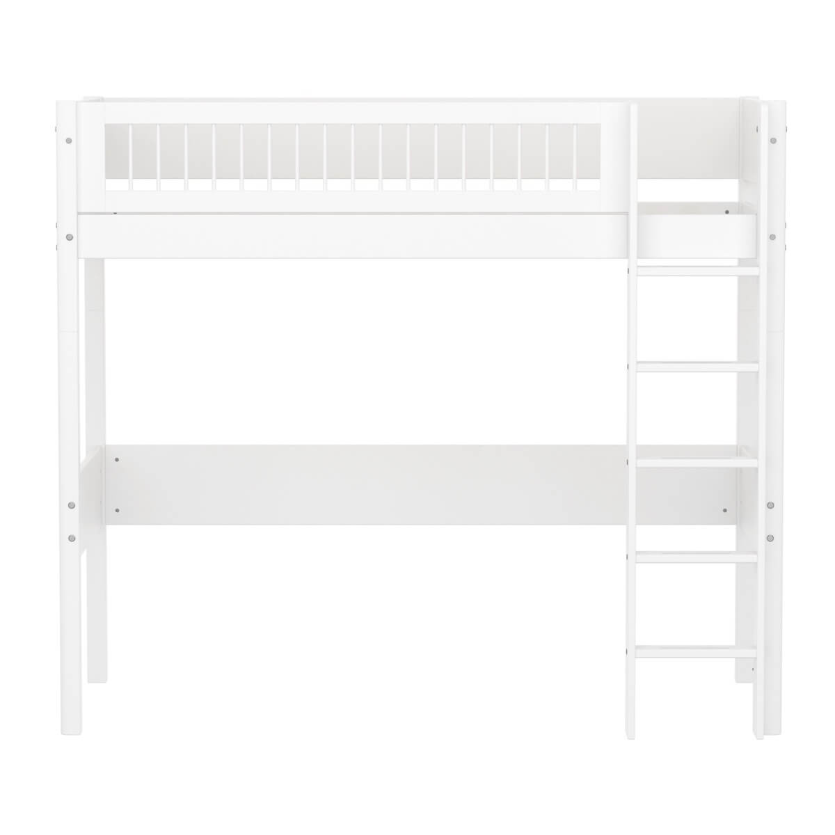Lit mezzanine 90x200cm WHITE Flexa Legs F.Wht.  Rail F.Wht.