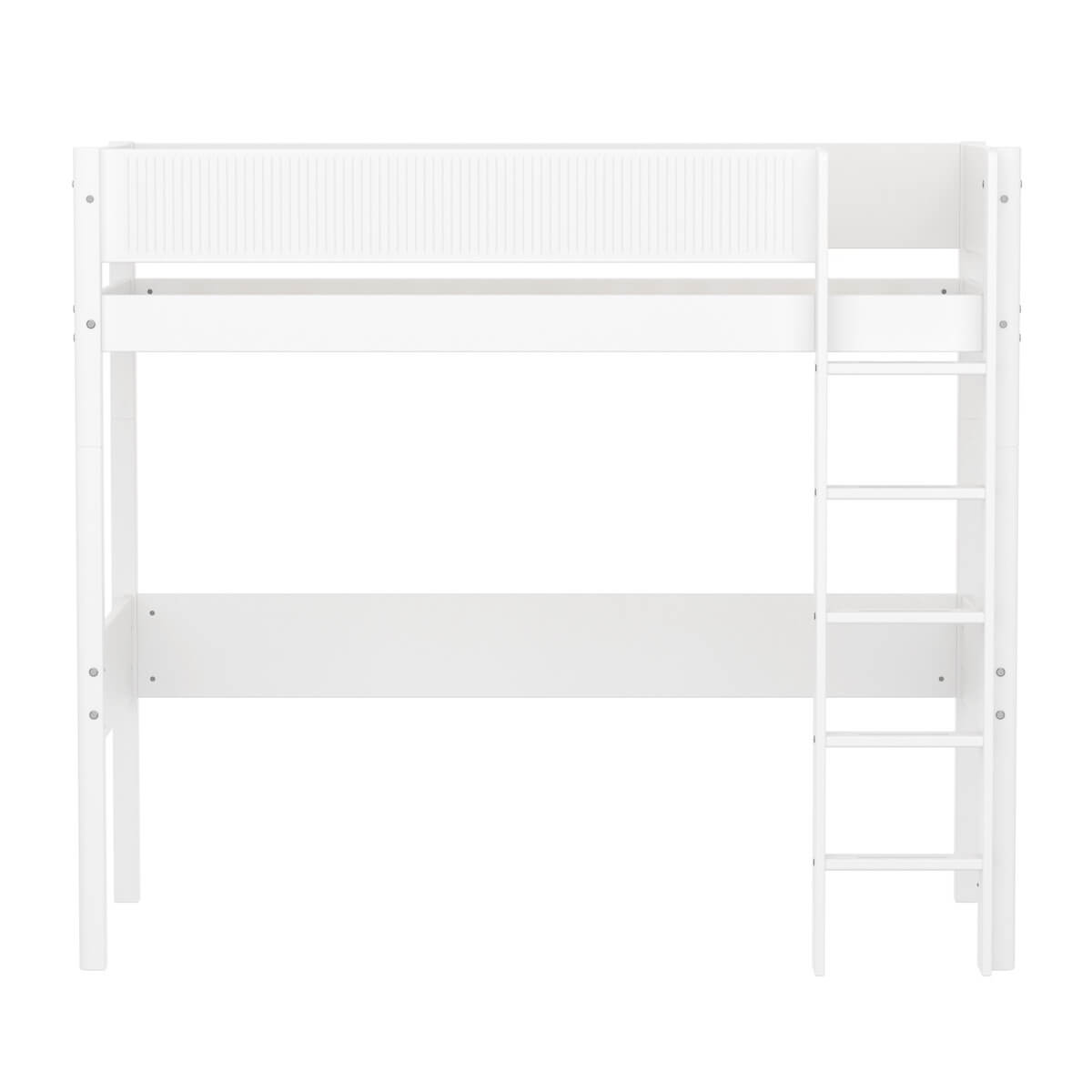 Lit mezzanine 90x200cm WHITE FLEXA Legs F.Wht.  Rail F.Wht.