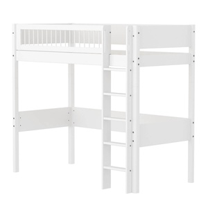Lit mezzanine 90x200cm WHITE Flexa Legs F.Wht.  Rail F.Wht.