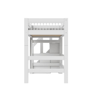 Lit mezzanine escalier 90x200cm BREEZE DELUXE Lifetime blanc
