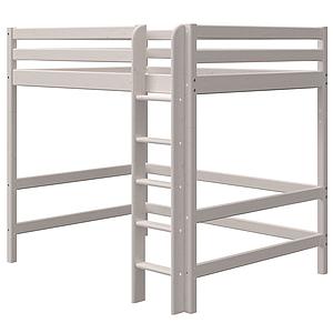 Lit mezzanine haut 140x200cm échelle droite CLASSIC Flexa grey washed