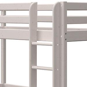 Lit mezzanine haut 90x200cm échelle droite CLASSIC Flexa grey washed