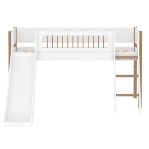 Lit mi-haut 90x200cm NOR Flexa Legs + Crossbars Oak SL.Ladder
