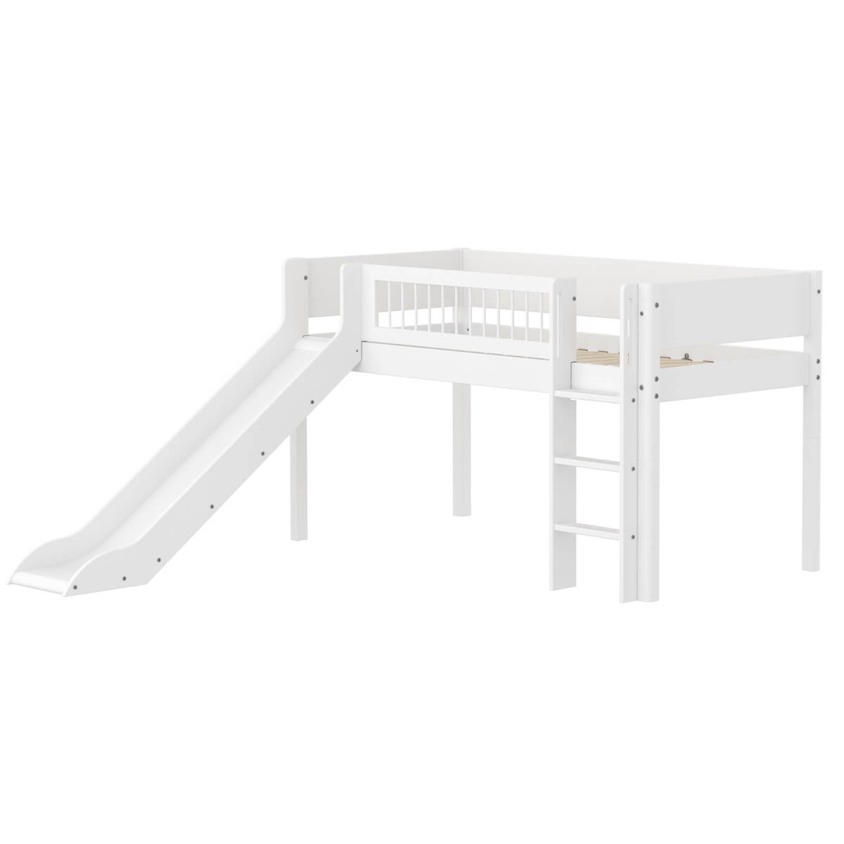 Lit mi-haut 90x200cm WHITE Flexa Ladder Crossbars F.Wht.