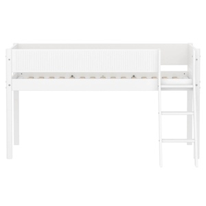 Lit mi-haut 90x200cm WHITE Flexa Sl.Ladder Grooves F.Wht.