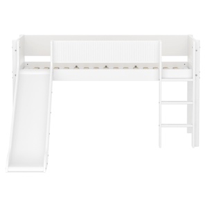 Lit mi-haut 90x200cm WHITE Flexa Str. Ladder Grooves F.Wht.