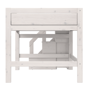 Lit mi-hauteur 120x200x128cm escalier DELUXE Lifetime whitewash