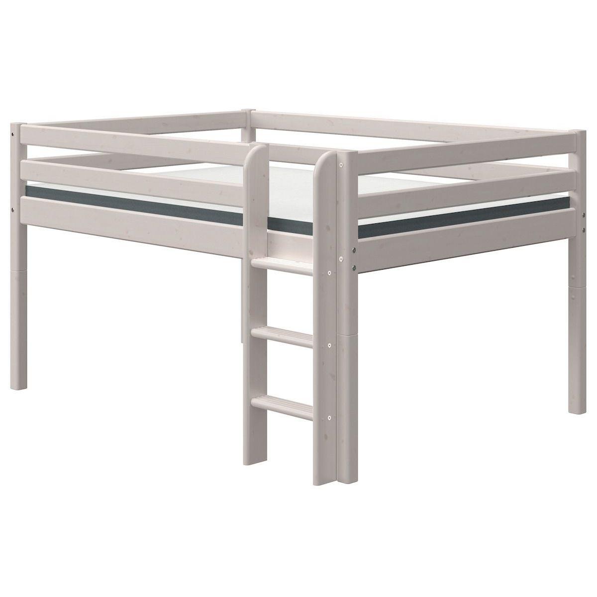 Lit mi hauteur 140x190cm CLASSIC Flexa grey washed 