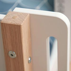 Lit mi hauteur 190x90cm échelle droite NOR Flexa chêne-blanc