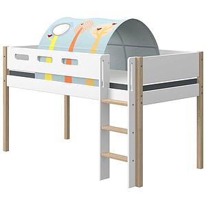 Lit mi hauteur 200x90cm échelle droite NOR Flexa chêne-blanc