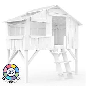 Lit mi hauteur 90x190cm CABANE Mathy by Bols blanc