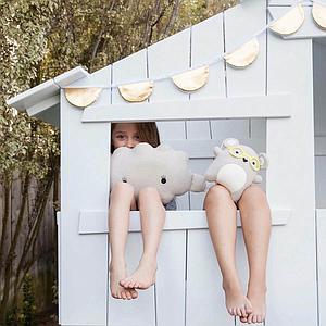 Lit mi hauteur 90x190cm CABANE Mathy by Bols gris mousse