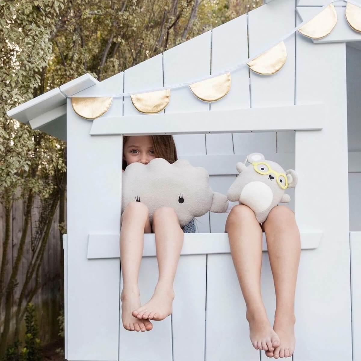 Lit mi hauteur 90x190cm CABANE Mathy by Bols taupe