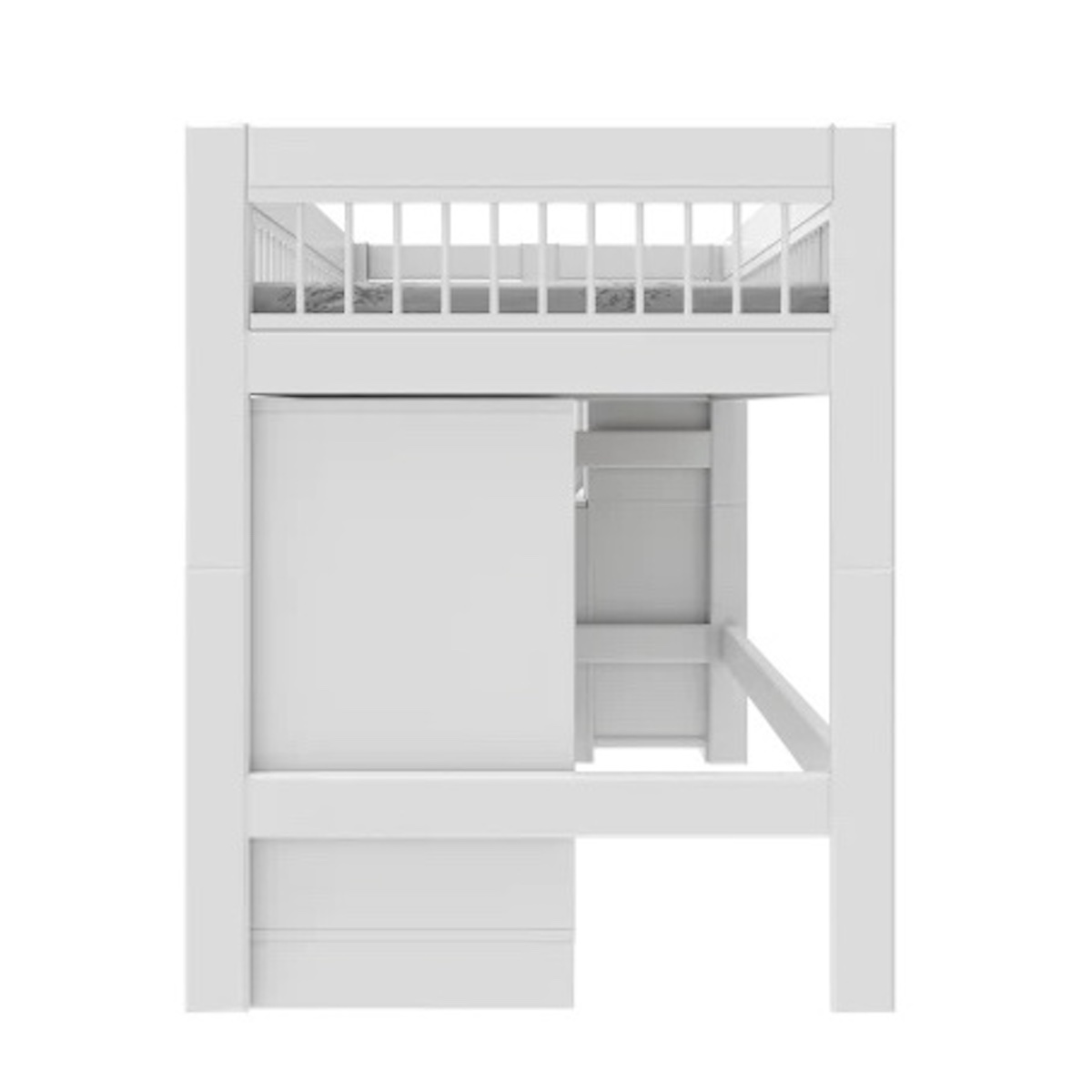 Lit mi-hauteur 90x200cm All-In-One BREEZE Lifetime blanc