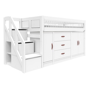 Lit mi-hauteur 90x200cm All-In-One BREEZE Lifetime blanc