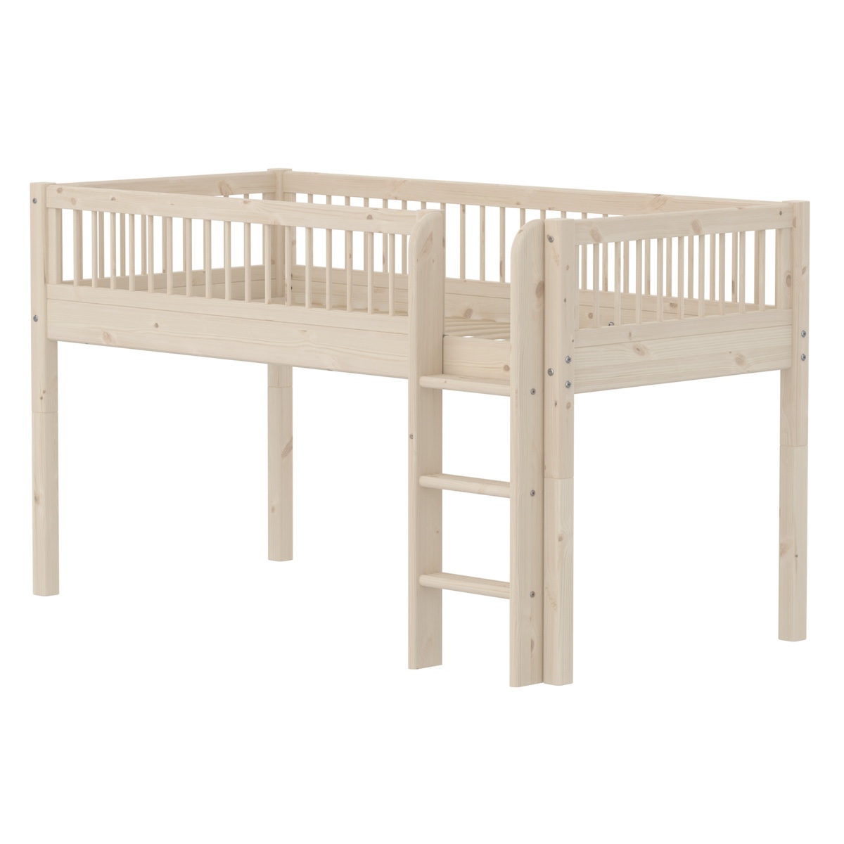 Lit mi-hauteur 90x200cm CLASSIC Flexa White washed pine