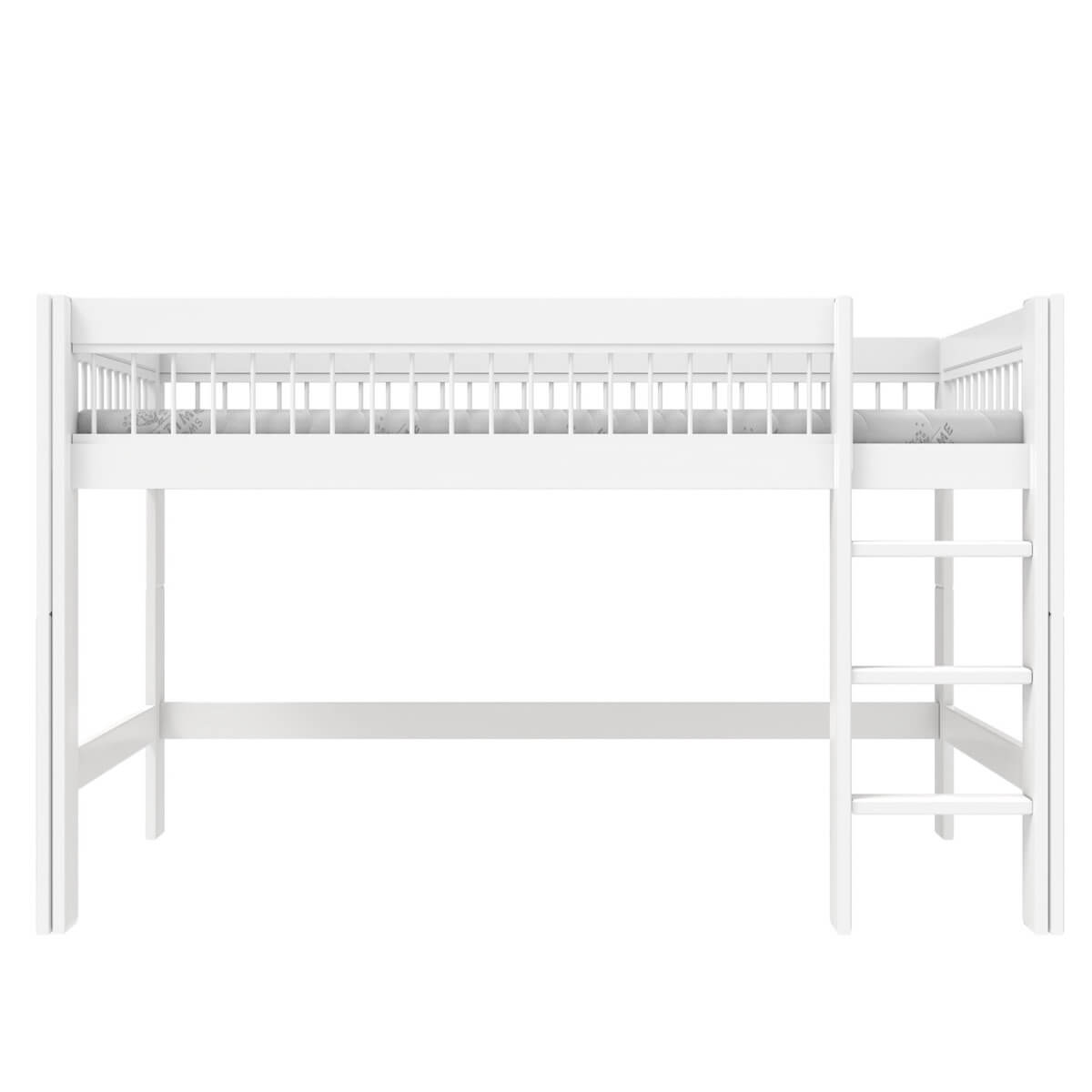 Lit mi-hauteur 90x200cm échelle droite BREEZE Lifetime blanc