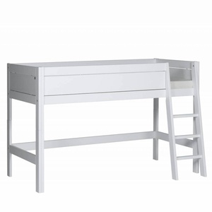 Lit mi-hauteur 90x200cm échelle inclinée Lifetime Blanc