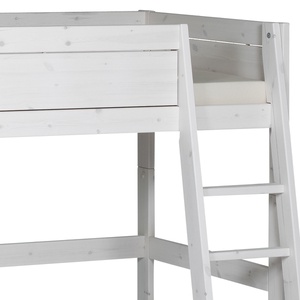 Lit mi-hauteur 90x200cm échelle inclinée Lifetime Blanchi