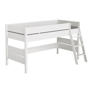 Lit mi hauteur 90x200cm échelle inclinée TIAGO Paidi Blanc