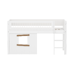 Lit mi-hauteur 90x200cm WHITE Flexa Oak window