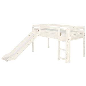 Lit mi-hauteur Classic Line 90x200 cm + échelle droite + toboggan by FLEXA