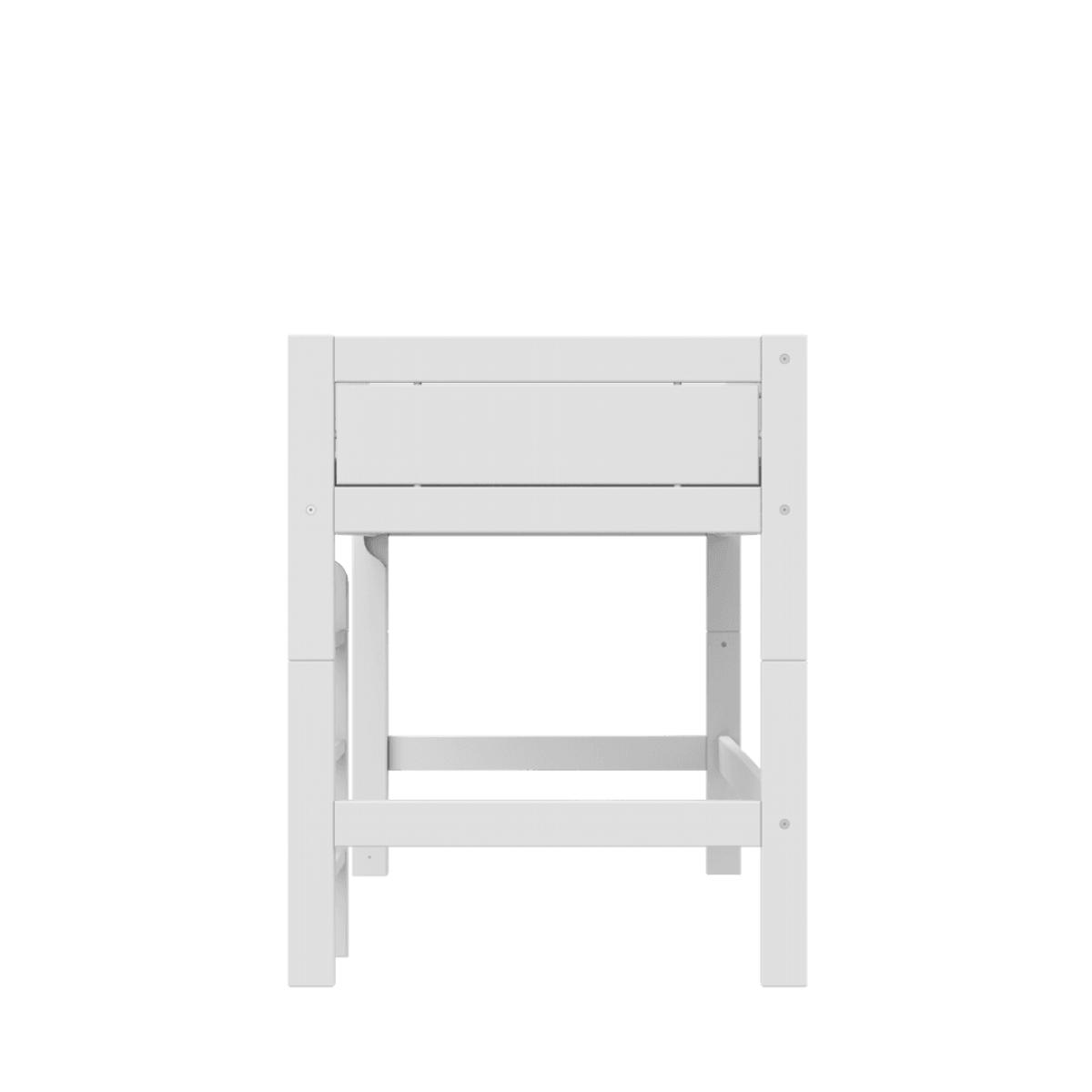 Lit mi-hauteur échelle droite DE LUXE Lifetime Blanc