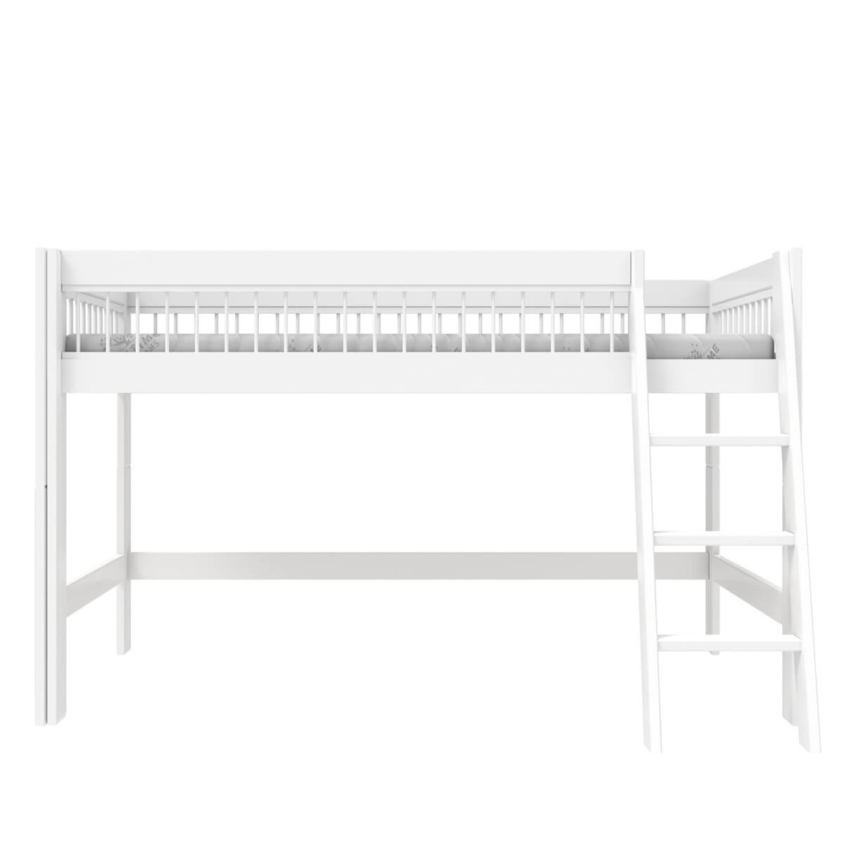 Lit mi-hauteur échelle inclinée BREEZEE Lifetime blanc