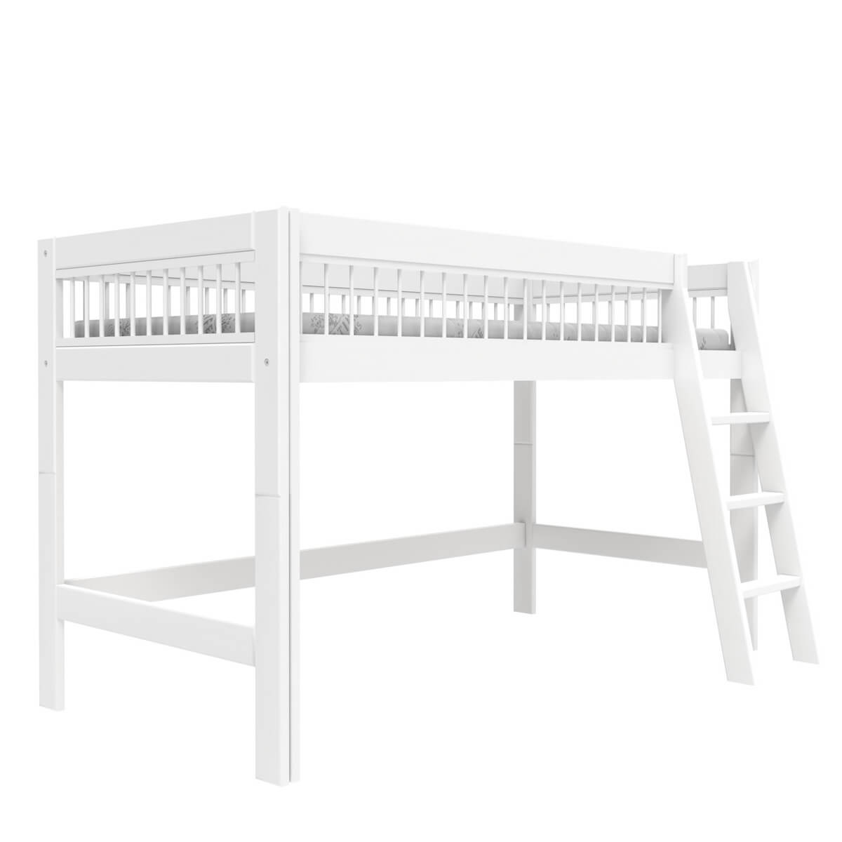 Lit mi-hauteur échelle inclinée BREEZEE Lifetime blanc