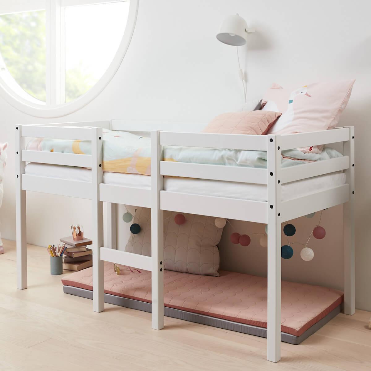 Lit mi hauteur junior 160x70cm ALFRED Flexa full white