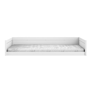 Lit Montesori 120x200cm avec sommier Premium Lifetime blanc