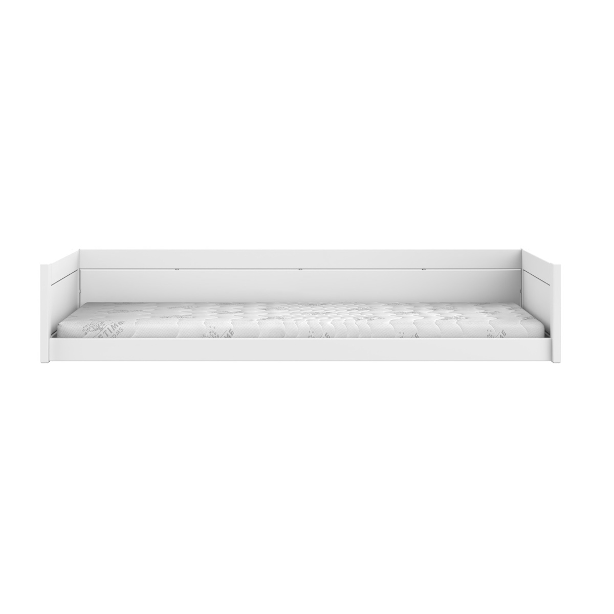Lit Montessori 90x200cm avec sommier Premium Lifetime blanc