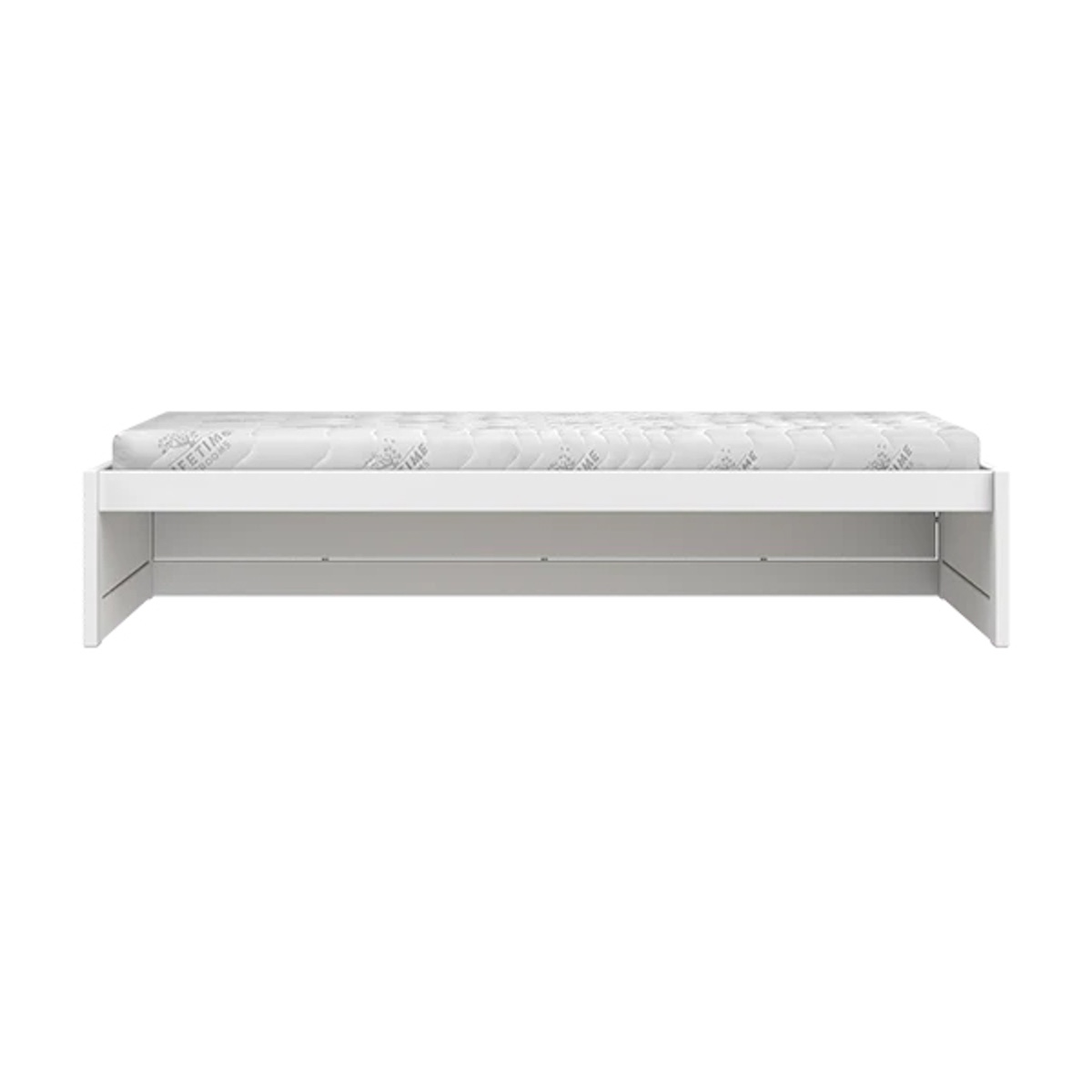 Lit Montessori 90x200cm avec sommier Premium Lifetime blanc