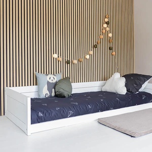 Lit Montessori 90x200cm avec sommier Premium Lifetime blanc