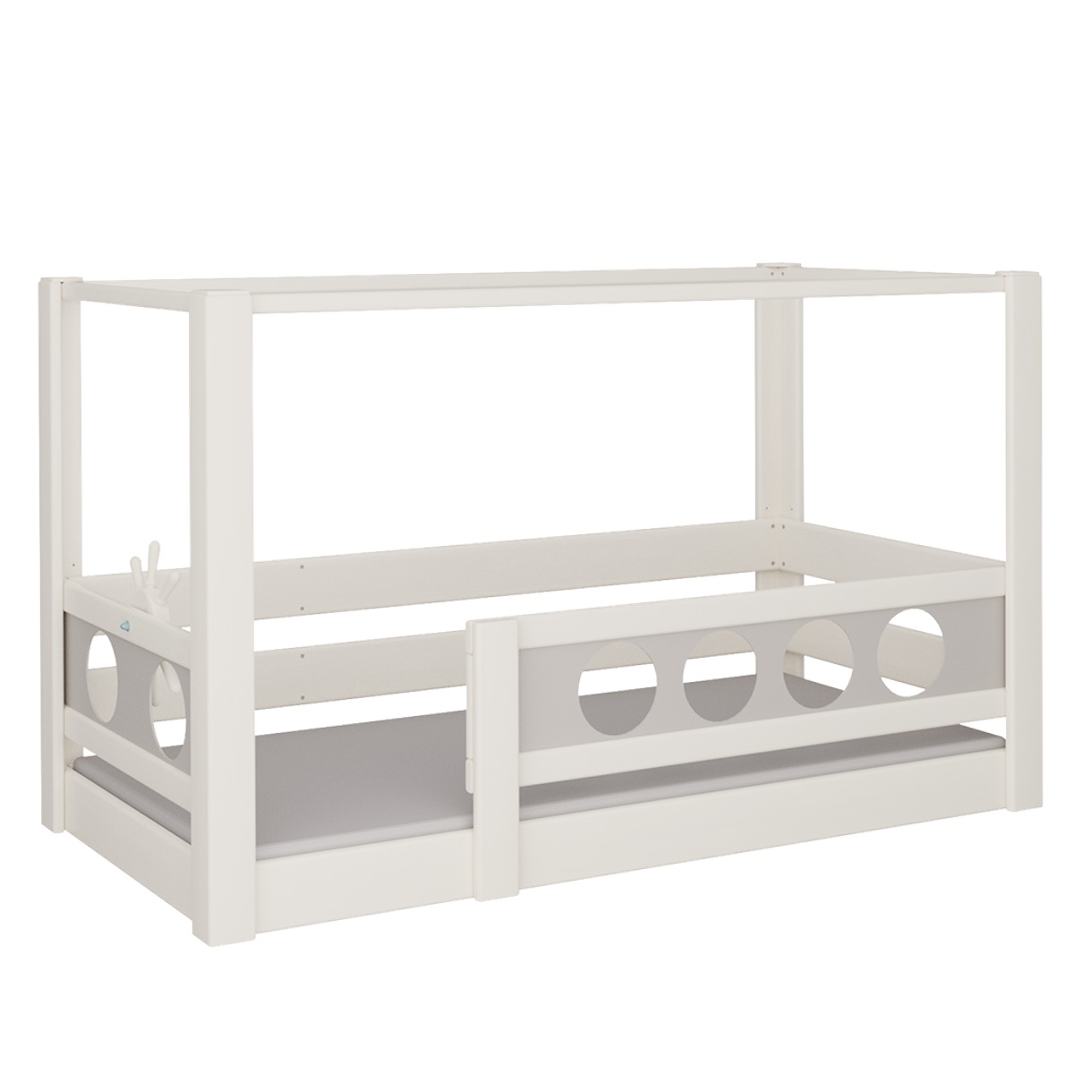 Lit Pirate baldaquin DELUXE de Breuyn blanchi-gris