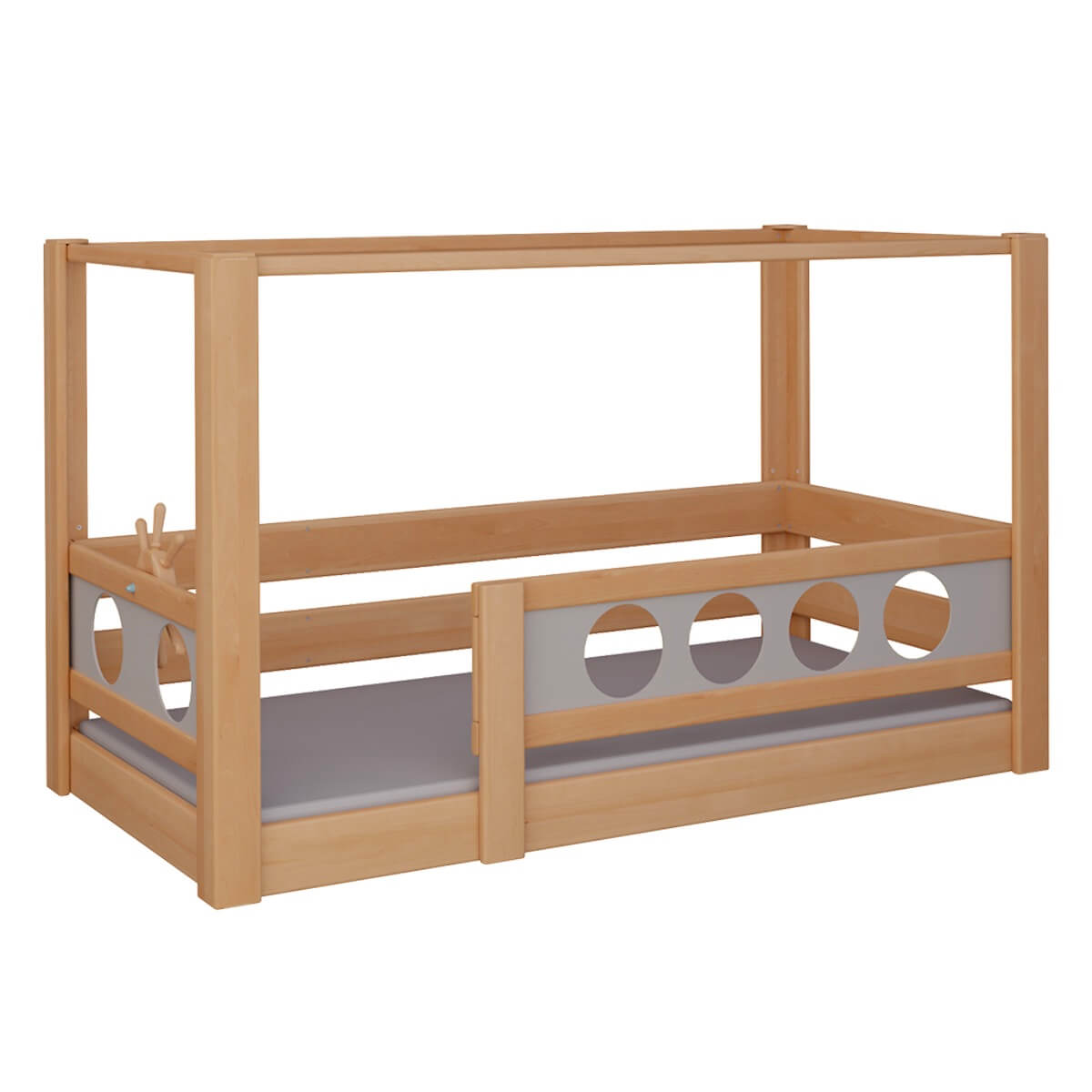 Lit Pirate baldaquin DELUXE de Breuyn naturel-gris