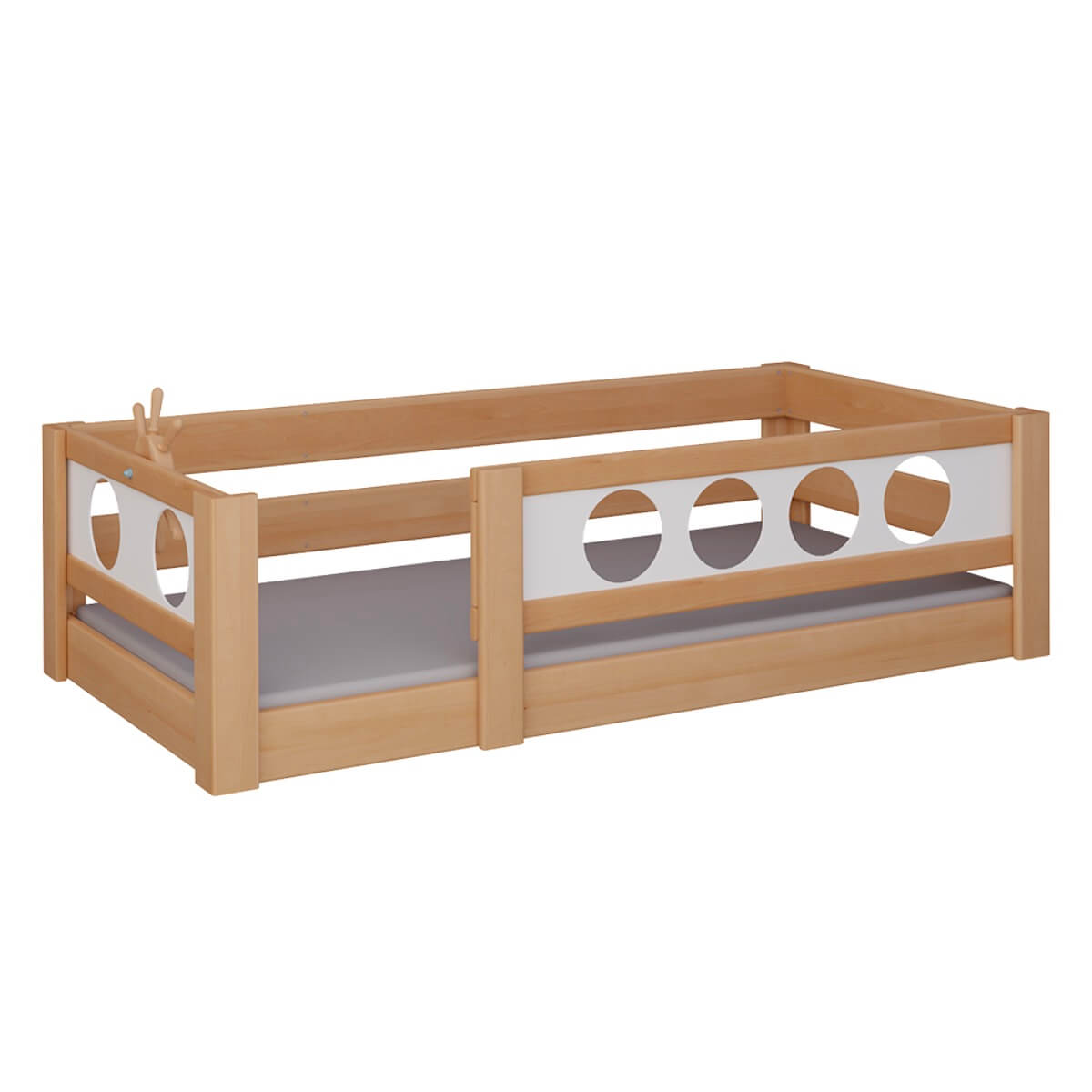 Lit Pirate bas DELUXE de Breuyn naturel-blanchi
