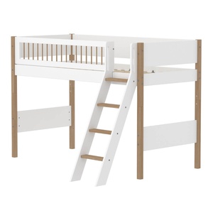 Lit semi-haut 90x200cm NOR Flexa Legs + Crossbars Oak SL.Ladder
