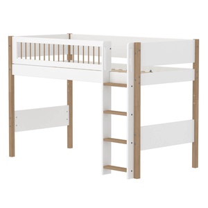 Lit semi-haut 90x200cm NOR Flexa Legs + Crossbars Oak Str.Ladder