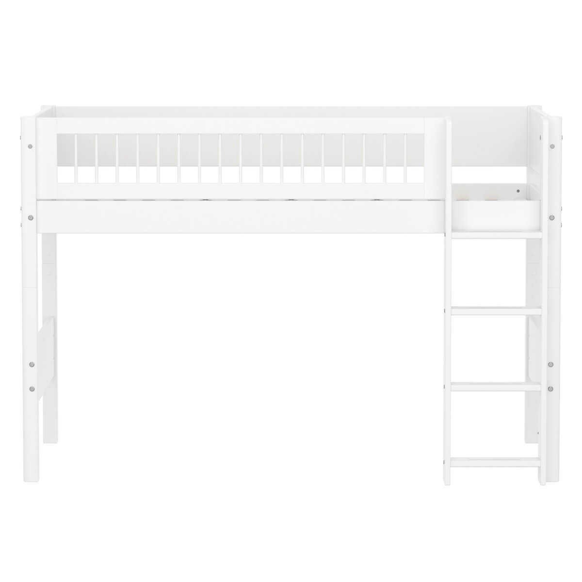 Lit semi-haut 90x200cm WHITE Flexa F.Wht.Str.Ladder Crossbars