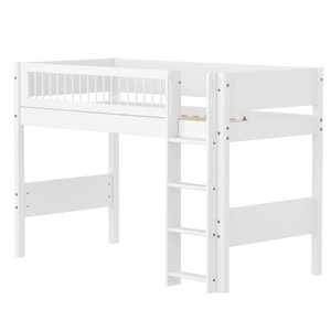 Lit semi-haut 90x200cm WHITE Flexa F.Wht.Str.Ladder Crossbars